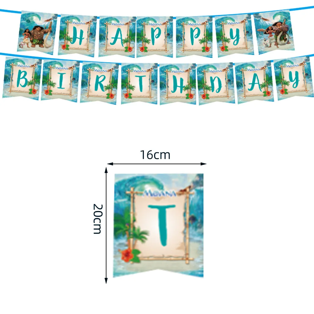 Disney Moana compleanno decorazione stoviglie palloncini Set Moana Party Banner sfondo decorazione nuovo stile forniture per feste per bambini