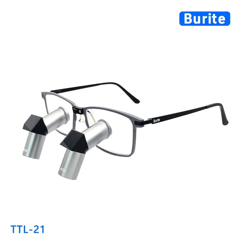 

Burite 21 TTL ergo Loupes magnifier 3.5X4.5X 5.5X 6.5X Dental Surgical Loupes Metal Lens Protect the cervical Titanium Frame