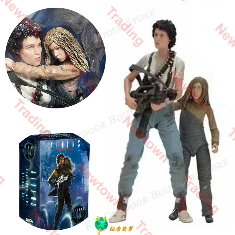 W magazynie Figurka akcji Lt Ellen Ripley Newt Giger Alien 2 Facehugger Alien Predator Series Figurka akcji Kolekcja zabawek Prezent