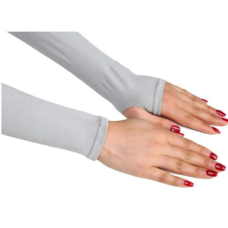 Long Gloves Sun UV Protection Hand Protector Cover Arm Sleeves Ice Silk Sunscreen Sleeves Outdoor Arm Warmer Half Finger Sleeves