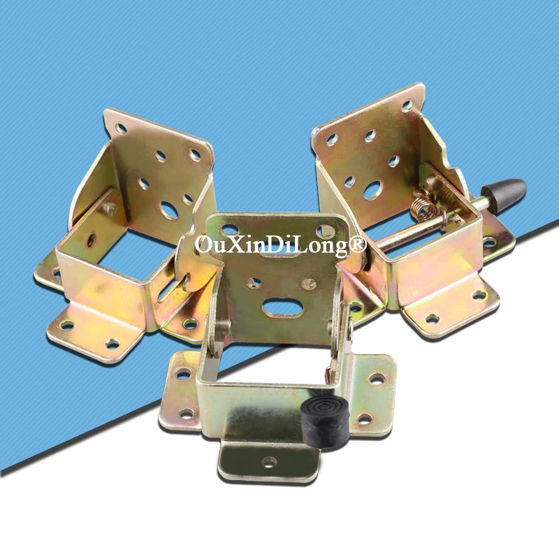 New 2PCS 90 Degree Self-Locking Folding Hinges Table Chair Desk Legs Extension Foldable Feet Hinges Furniture Connecting Fitting