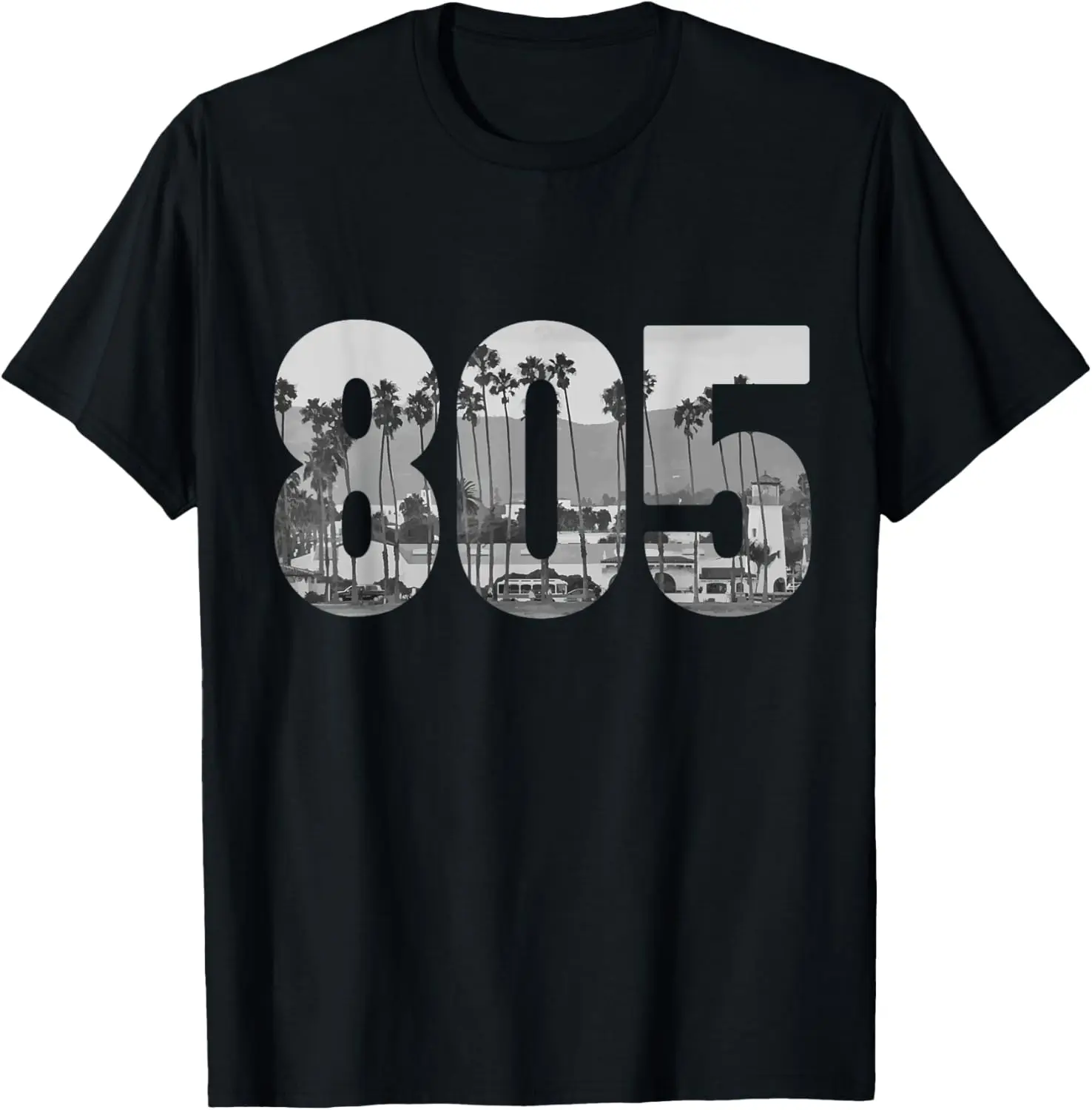 

Santa Barbara 805 Area Code Vintage Palms California T-Shirt