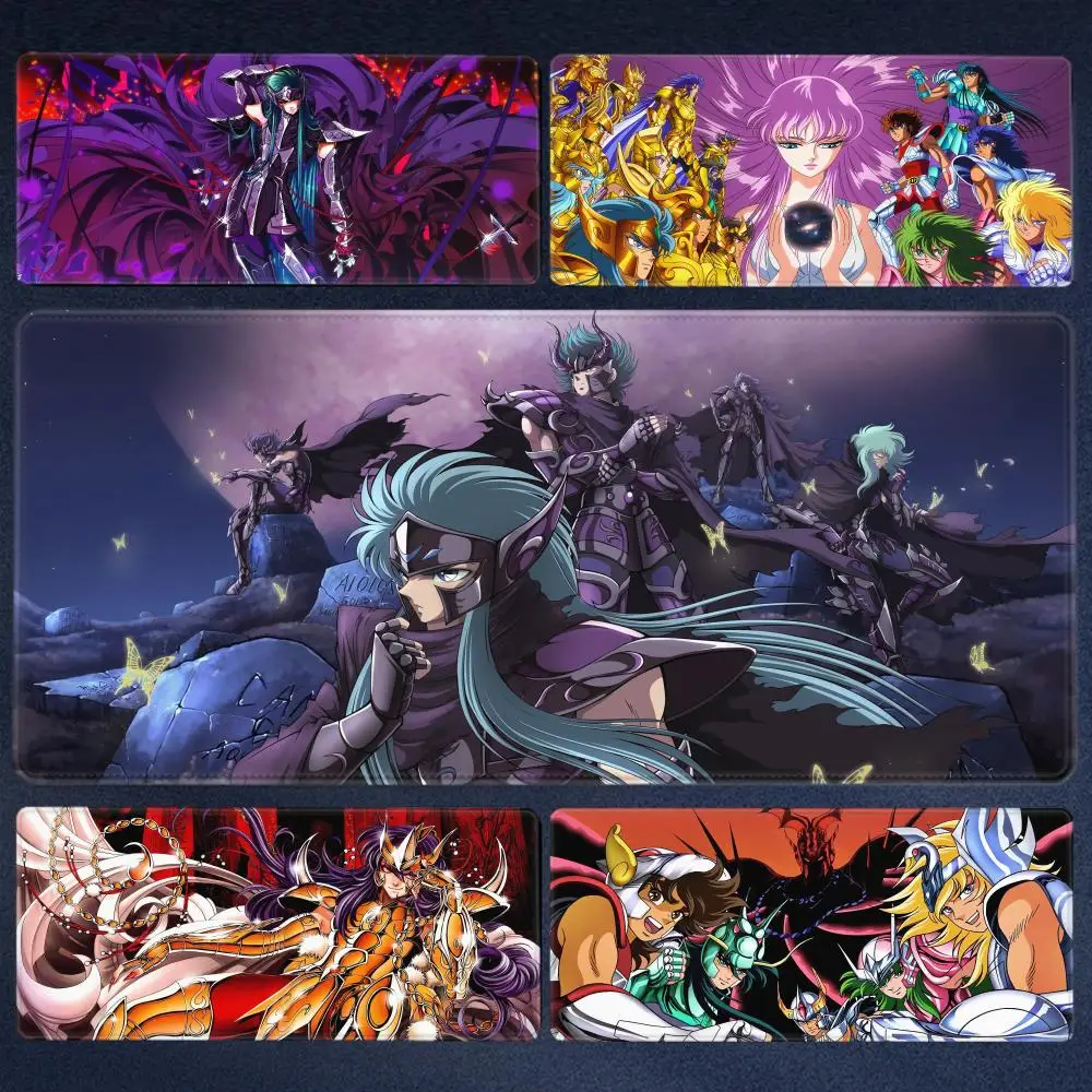 

Gamer Desk Protector Saint Seiya Mouse Pad Gaming Mousepad Pc Accessories Anime Mouse Mats Deskmat Keyboard Mat Pads Carpet Xxl