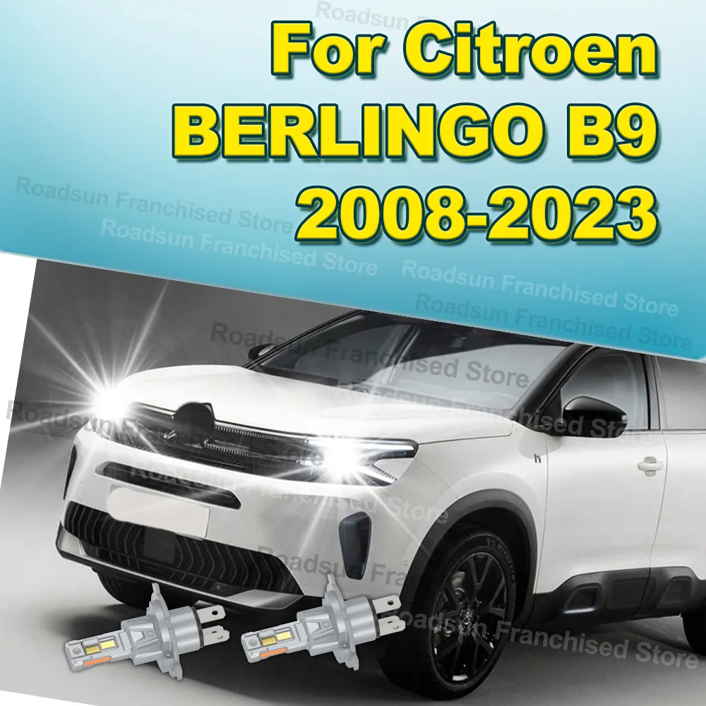 

2Pcs 180W Hi/Lo Beam Headlights Plug&Play For Citroen BERLINGO B9 2008-2023 2009 2010 2011 2012 2013 2014 2015 2016