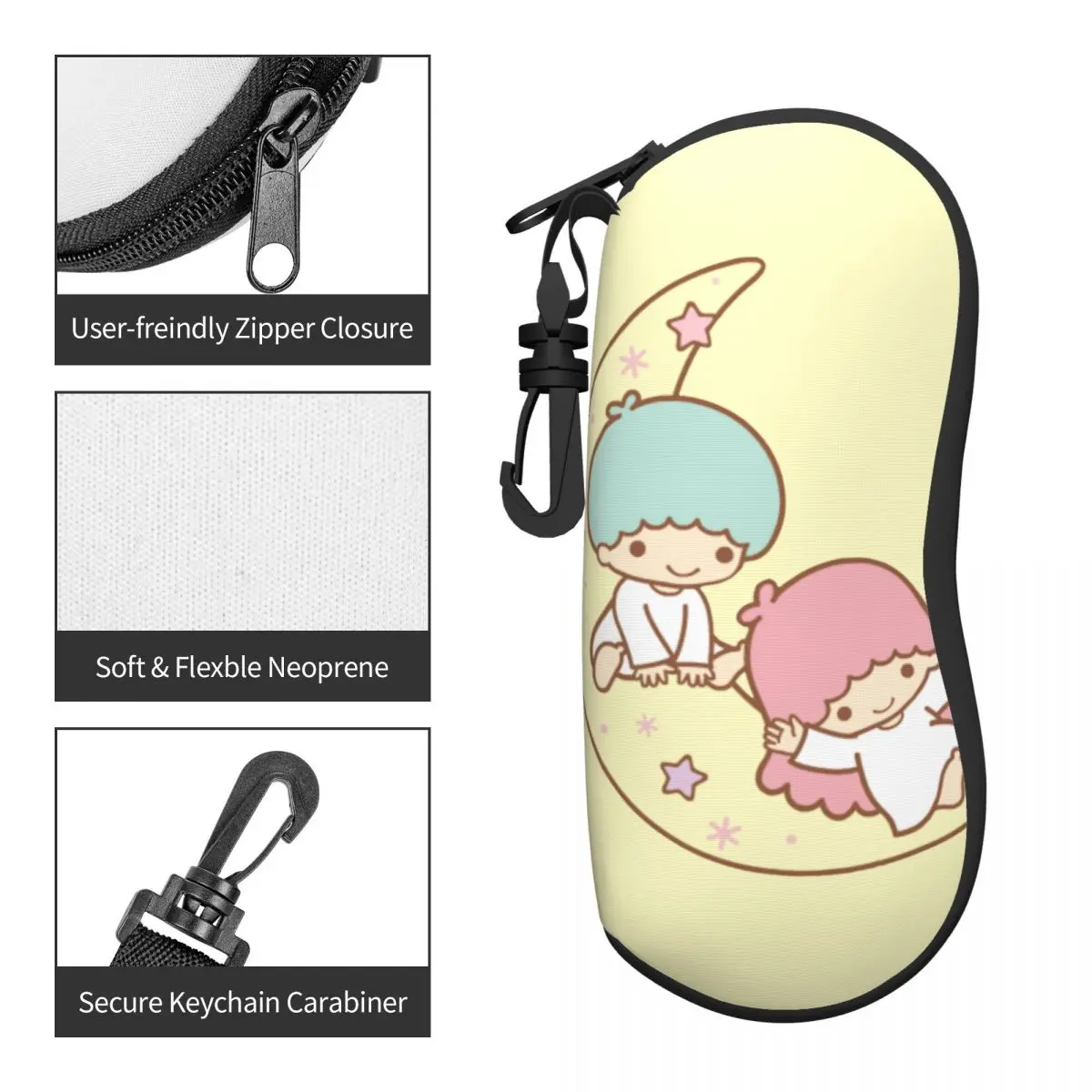 Sanrio Little Twin Stars Glasses Case Protective Glasses Storage Box Ultra Eye Contacts Case