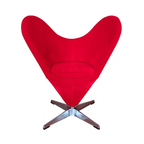 Nordic Creative Artistic European-Style Modern Heart-Shaped Lounge Chair for Bedroom Hotel Living Room Love Seat for Advertising