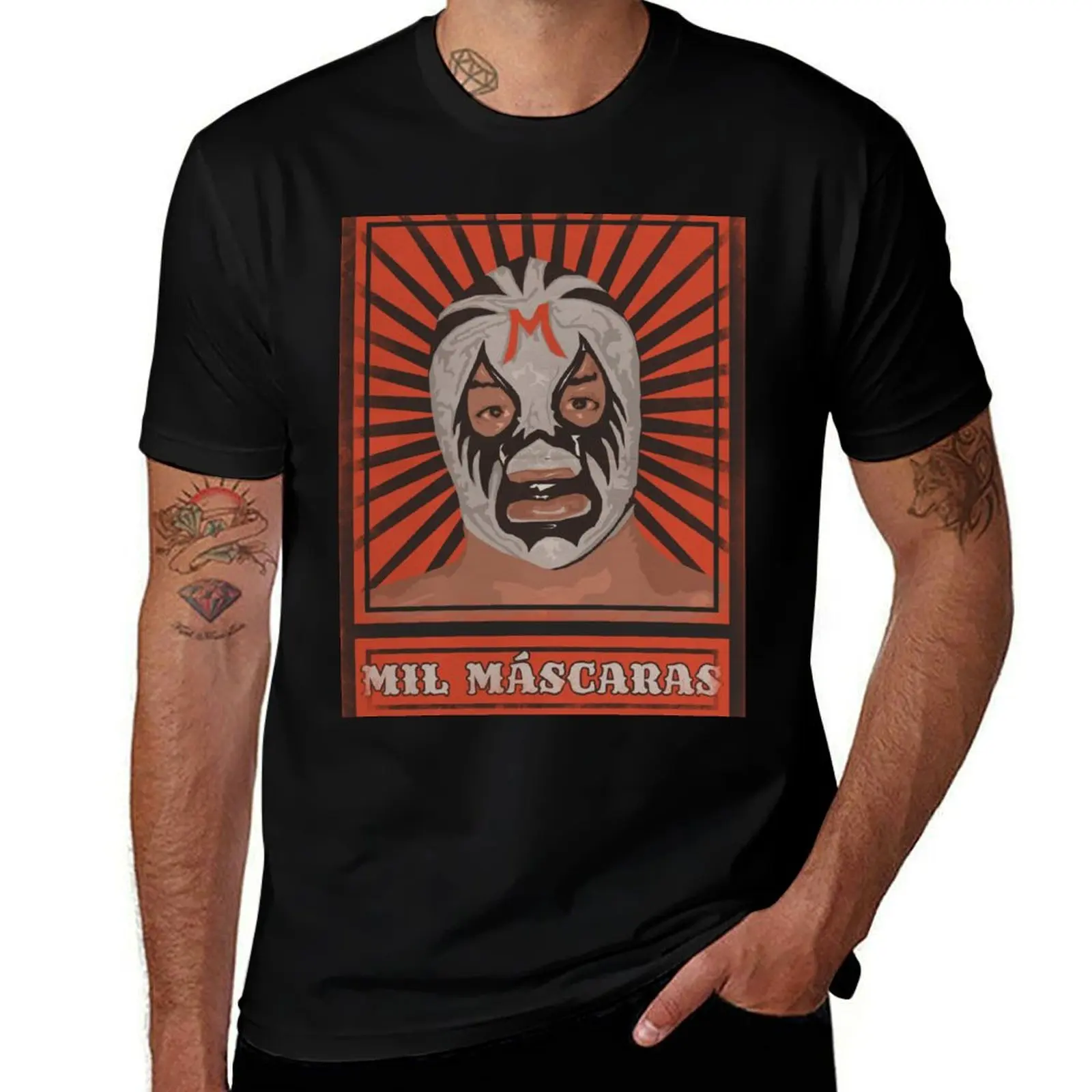

Mil Máscaras Poster T-Shirt man t shirt cotton t shirt men 100% cotton luxury brand t shirts for man graphic funny T-shirt