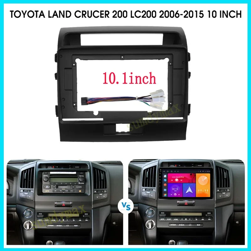 

10.1 inch Car Radio Fascia Adapter For Toyota Land Cruiser 200 LC200 2006-2015 Android Radio Dashboard Kit Face Plate Frame