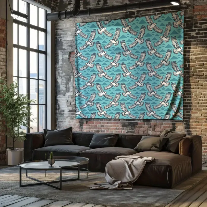 بوهو نسيج الجدار الشنق طبيعة المناظر الطبيعية ديكور الغابات الجبلية الجمالية القبلية الفن ديكور غرفة النوم المناظر الطبيعية الخلابة خلفية هدية #5