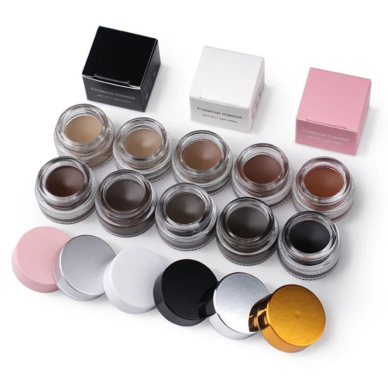 

20pcs Eyebrow Pomade Wholesale Private Label Mineral Cream Brow Pot Waterproof Cruelty Free Custom Logo Eye Brow Gel Makeup Bulk