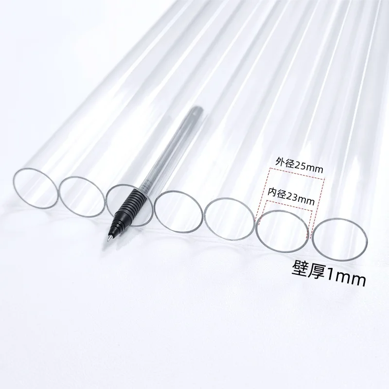 YOUYIZUO Chinese Manufacturer Clear Pipe Solid Acrylic Bar Chemical Resistant Round Polycarbonate Tubing Acrylic Tube