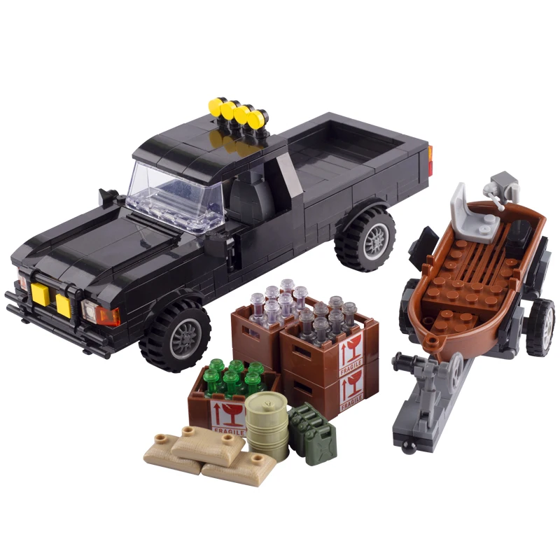 SWAT Police Station Truck Model Building Blocks City Thief Police Figures Bricks Educational Enlighten Toy For Children