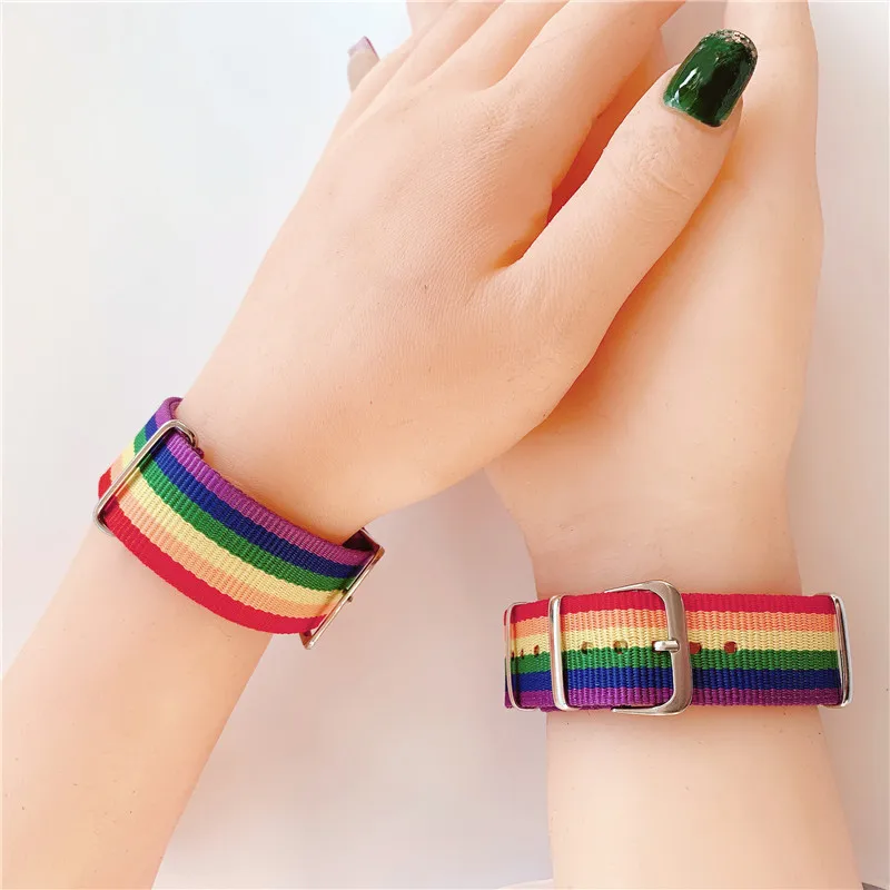 Rainbow Watchband for DW Nylon  Watch Band 20mm Bracelet Buckle Band for daniel wellington watch Strap women Girl Accessories