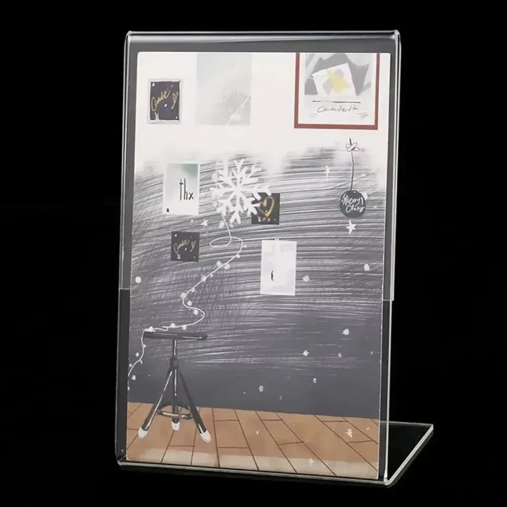 Sturdy Transparent Acrylic Display Stand Double Side A6 Size Photo Frames Display Ad Frame 10cmx15cm Desk Display Card Holders