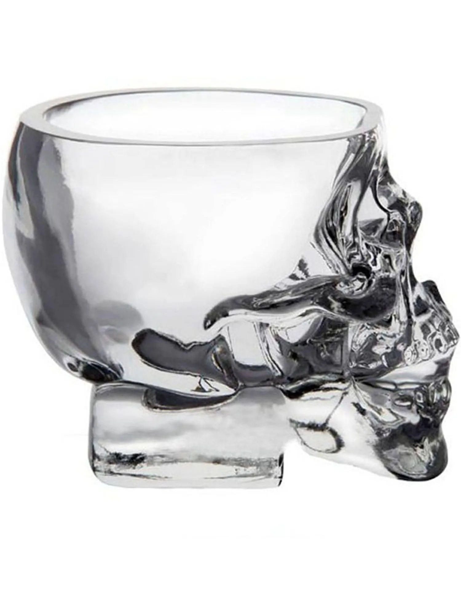 1pc Skeleton Design Clear Shaker Bottle, Glass Funky Water Bottle For Household