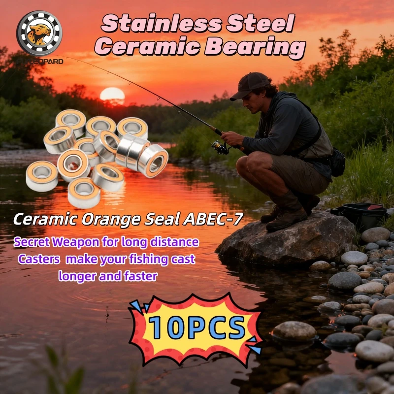 

Bearings for Baitcasting/Spinning Reels 3mm 4mm 5mm 6mm 7mm 8mm 9mm Bore Micro Light Long Casting Stainless Steel Hybrid Ceramic