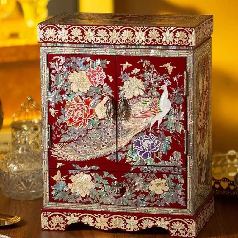 

Jewelry Cabinet Jewelry Box Storage Box Hardware Triple Gold Wedding