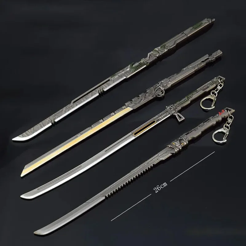 

Ghost Game Weapon Peripherals 26cm Yanluo Katana Sentinel Sword Izanami Samurai Youxing Crane Swords Metal Model Ornaments Toy