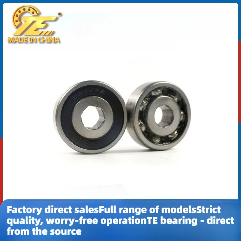 Factory direct sales 6302RS hexagonal hole bearing steel electrical equipment non-standard deep groove ball bearings15 *42 *13mm