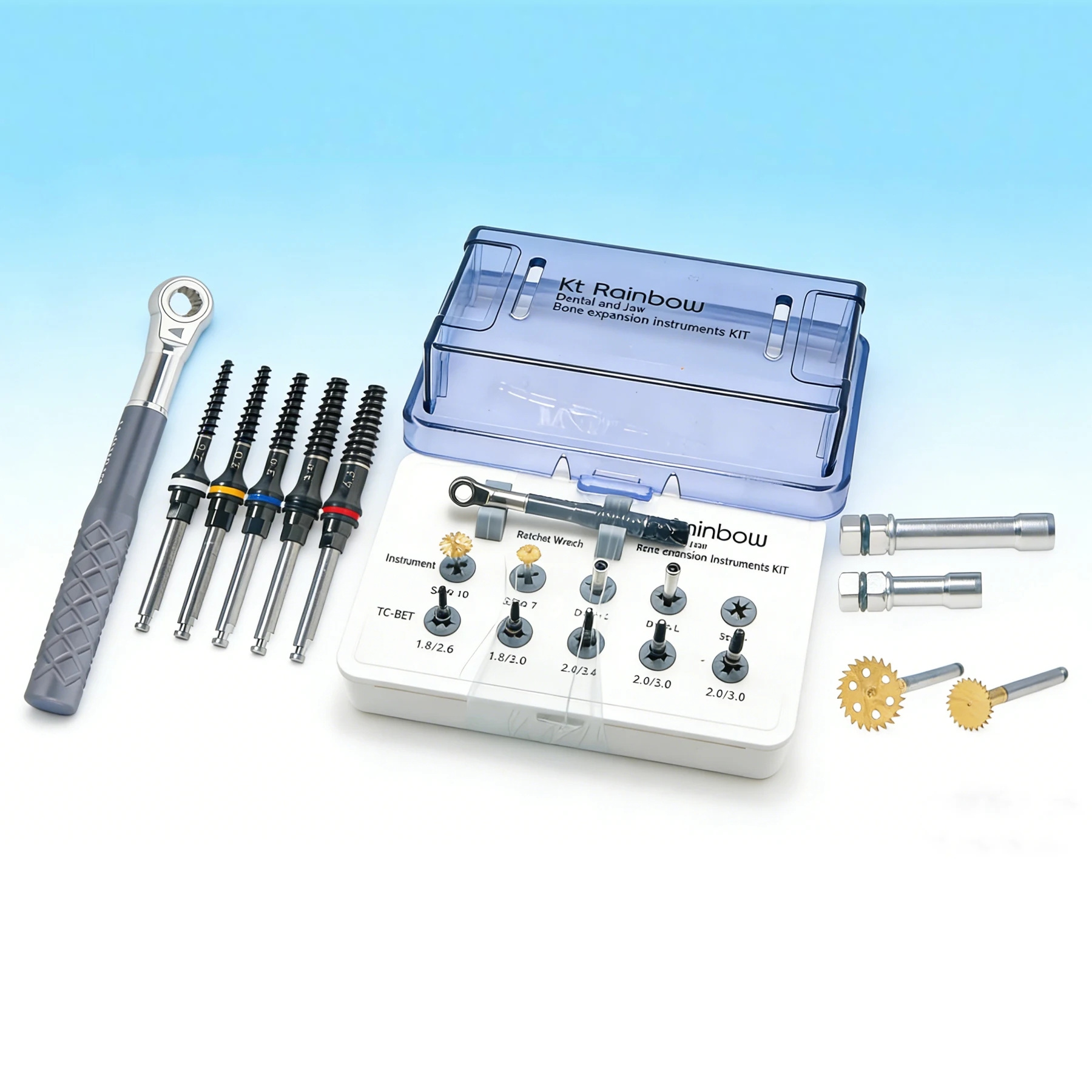 Implant Jaw Bone Expansion Screws Kits Cutting Saw Disk Ratchet Drivers Wrench Hand Drive