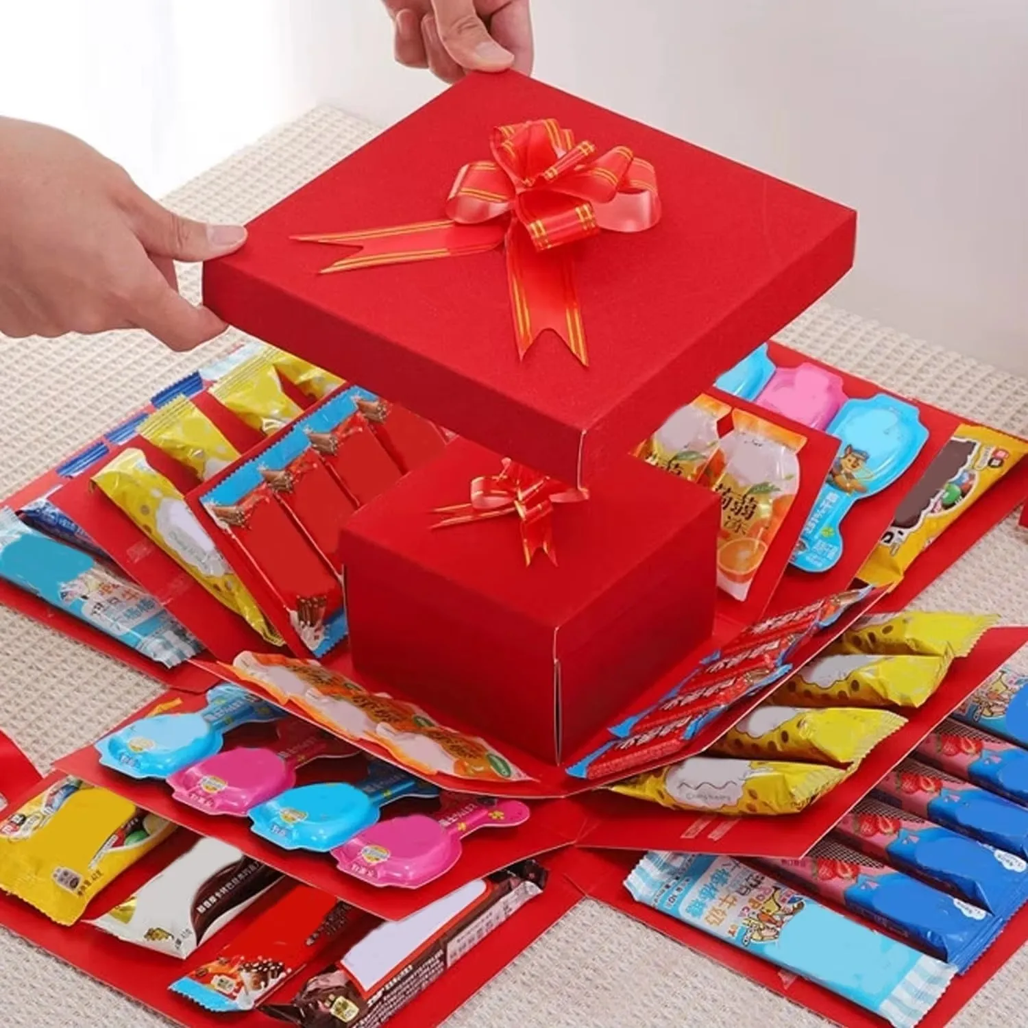 1pc Surprise Explosion Box DIY Easy To Install Creative Suitable As Gift For Valentine's Day Birthday Wedding And Anniversary