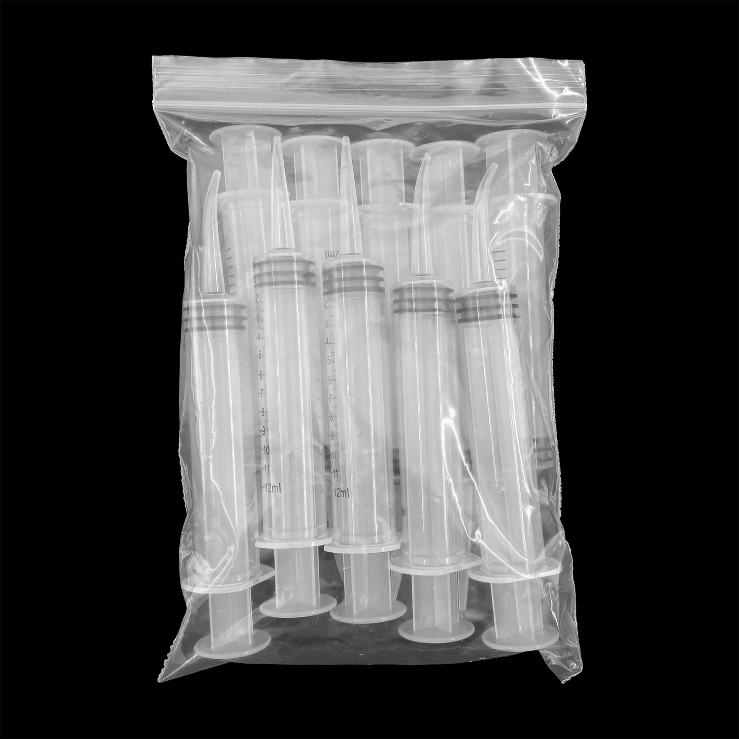 5/10pcs Dental Irrigation Syringe With Curved Tip 12ml Tip Diameter 1.9mm Disposable Impression Syringes Dentist Use Oral Care