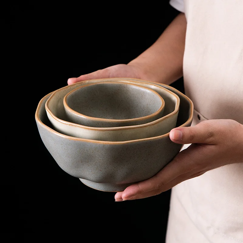 Japanese Ceramic Rice Bowl Creative Small Eating Bowl for Home Soup Baby Food Dish