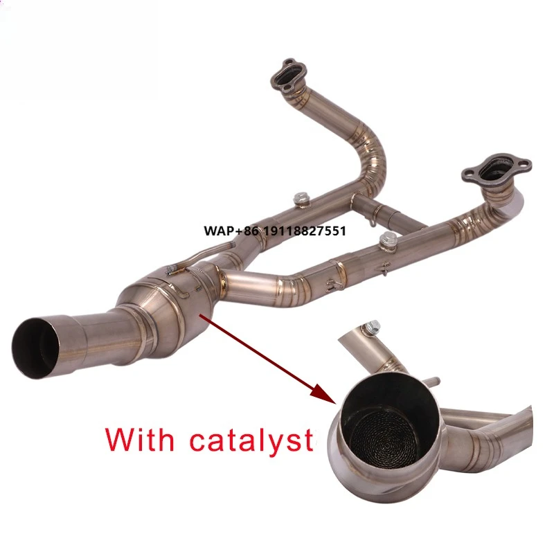 

For R1200GS R 1200 GS Adventure 2013 - 2018 Motorcycle Exhaust Pipe Titanium Alloy Front Link Pipe Slip on Muffler Stock