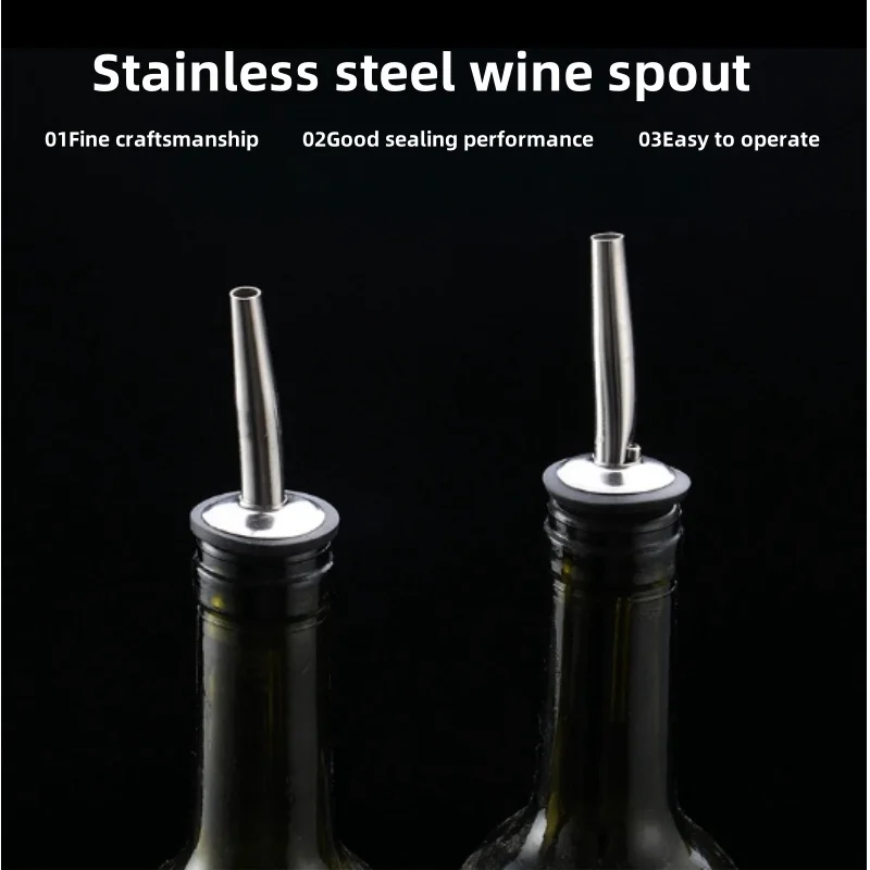 Stainless Steel Bottle Caps Liquor Spirit Pourer Dispenser Free Flow Wine Pouring Spout Stopper Barware Bar Kitchen Home Tools