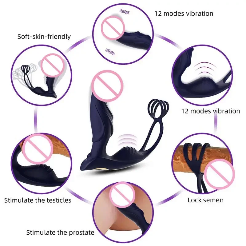 Silent Penne Ring Powerful Vagina And Anus Panties With Cork 18 For Men Toys Ass Plug Tool Women Vibrator Automatically