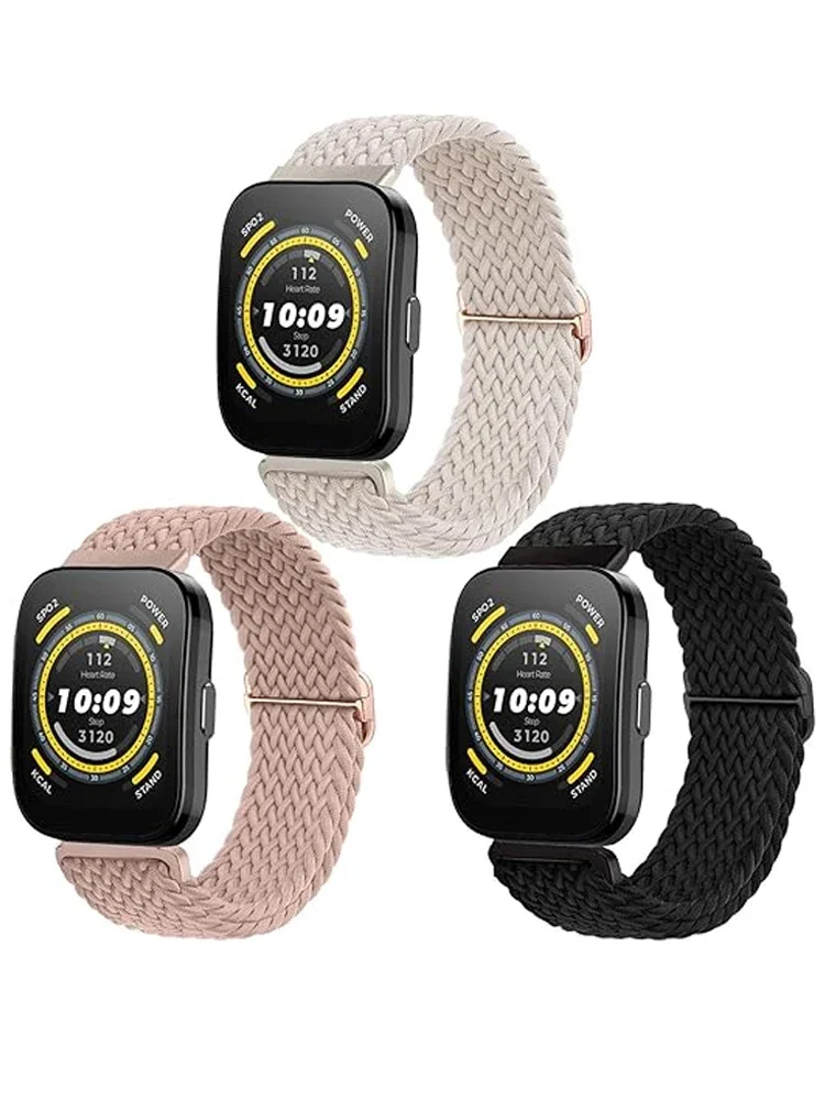 Ремешок для Amazfit Balance GTS 4 mini/2/2e/3/GTR 4/2/3/Pro, аксессуары, нейлоновый плетеный браслет Correa, ремешки amazfit bip 20 мм 22 мм