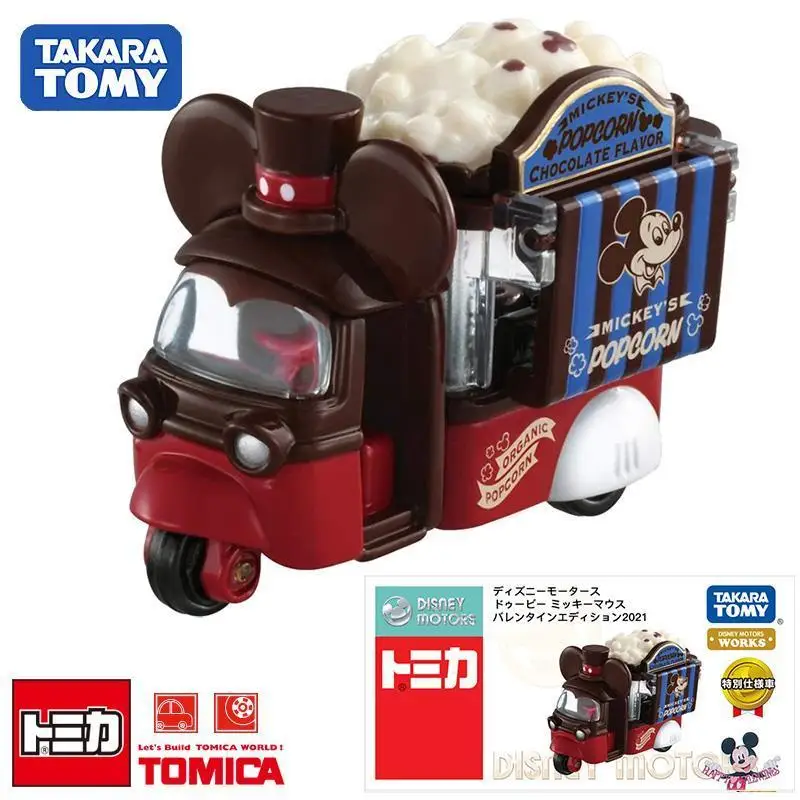 

TOMY Tomica Disney Mickey Popcorn Car Alloy Model Toy Valentine Edition 166726 Tight birthday gift