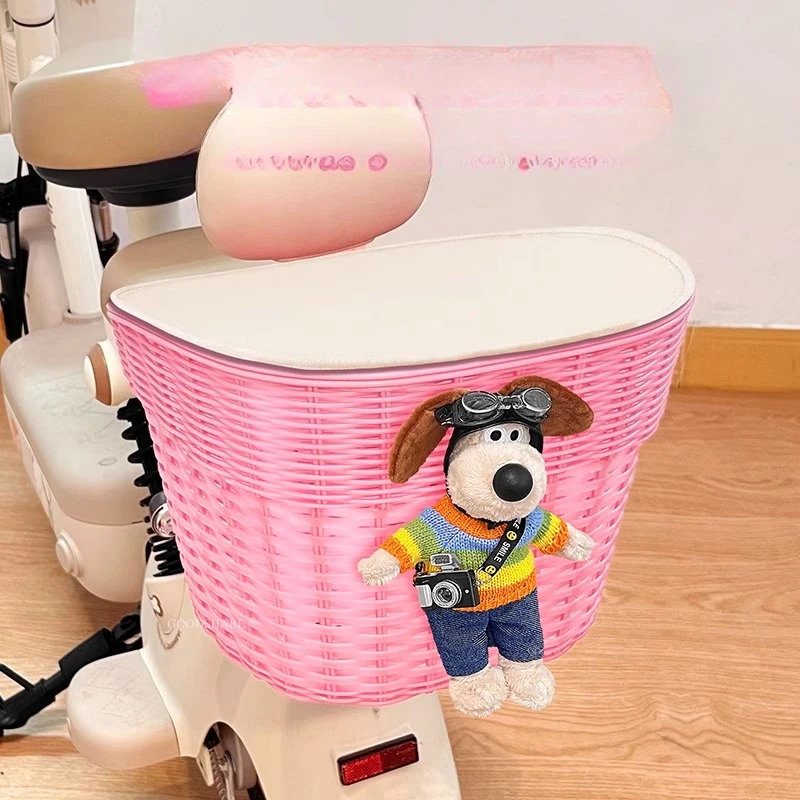 

Очаровательная задняя корзина с мультяшным рисунком — водонепроницаемый грузовой багажник для электронных велосипедов и скутеров | Симпатичные и прочные с модными быстросъемными ремнями