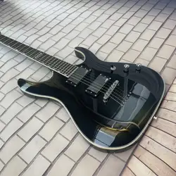 ESP 6-string integrated electric guitar, black body, high gloss, rose wood fingerboard, maple track, EMG pickup, rear string pul