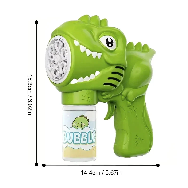 Children's Outdoor Dinosaur Bubble Gun Toy Wedding/Birthday Party Wedding Bubble Gun Without Battery Bubble Water