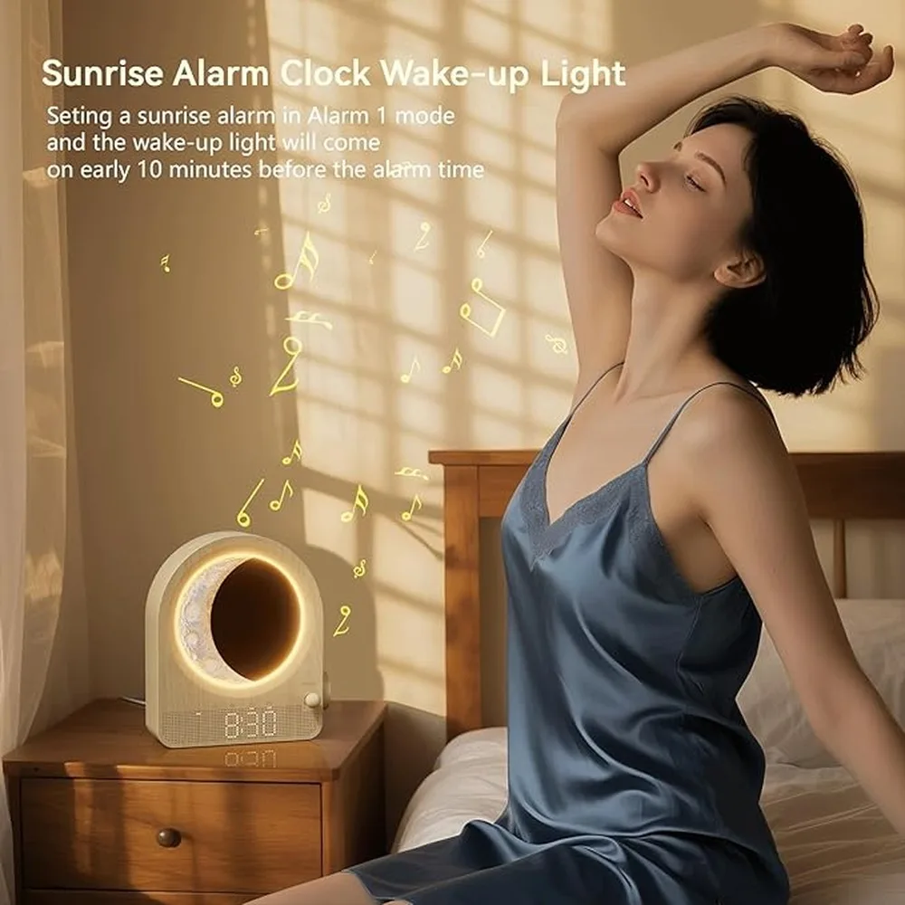 Moon Clock Kids Alarm Clock Smart Features With Sunrise Alarm Clocks Light Simulation For Gentle