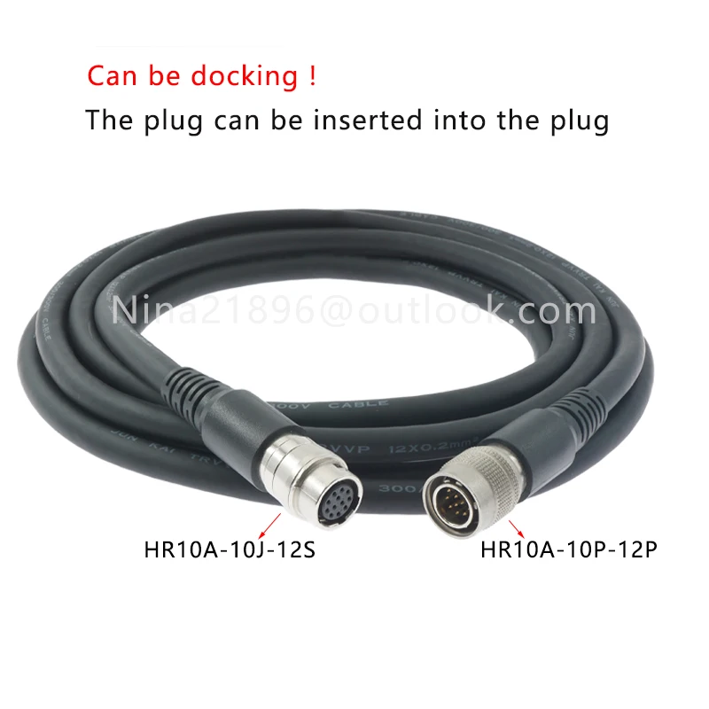 

Compatible HR10A-10P-12P HR10A-10J-12S Docking Connector Hiros12 Core Semi-Finished Wire Suitable for Optoelectronic Equipment
