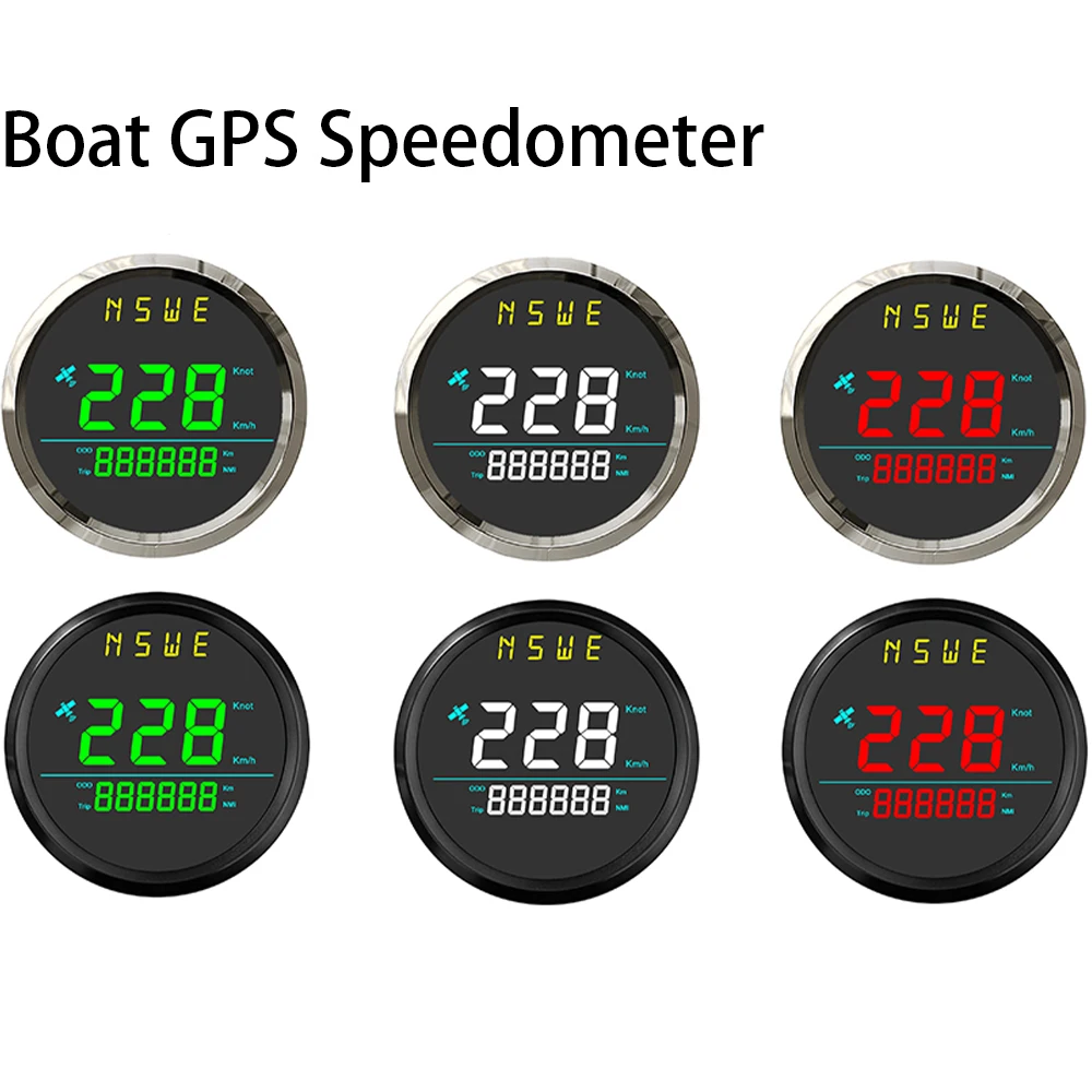 ELING Ship Universal 85mm Digital GPS Speedometer 0-999(Knots, km/h) with Backlight GPS Antenna for Marine Sailboat Yacht 9-32V