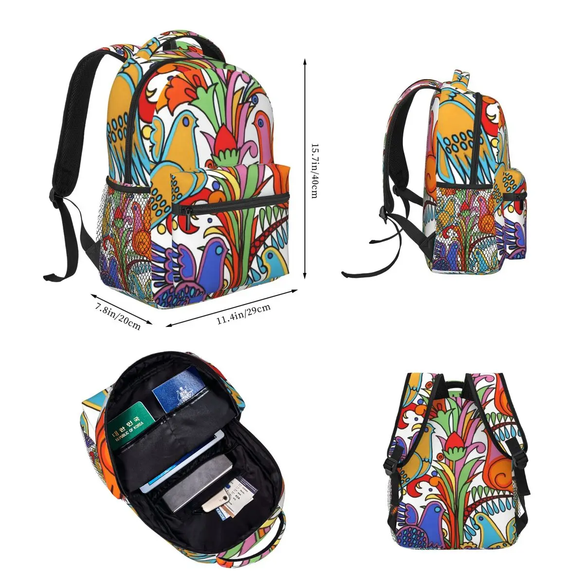 Villeroy And Boch Acapulco Backpacks Boys Girls Bookbag Students School Bags Cartoon Rucksack Lunch Bag Pen Bag Three-Piece Set