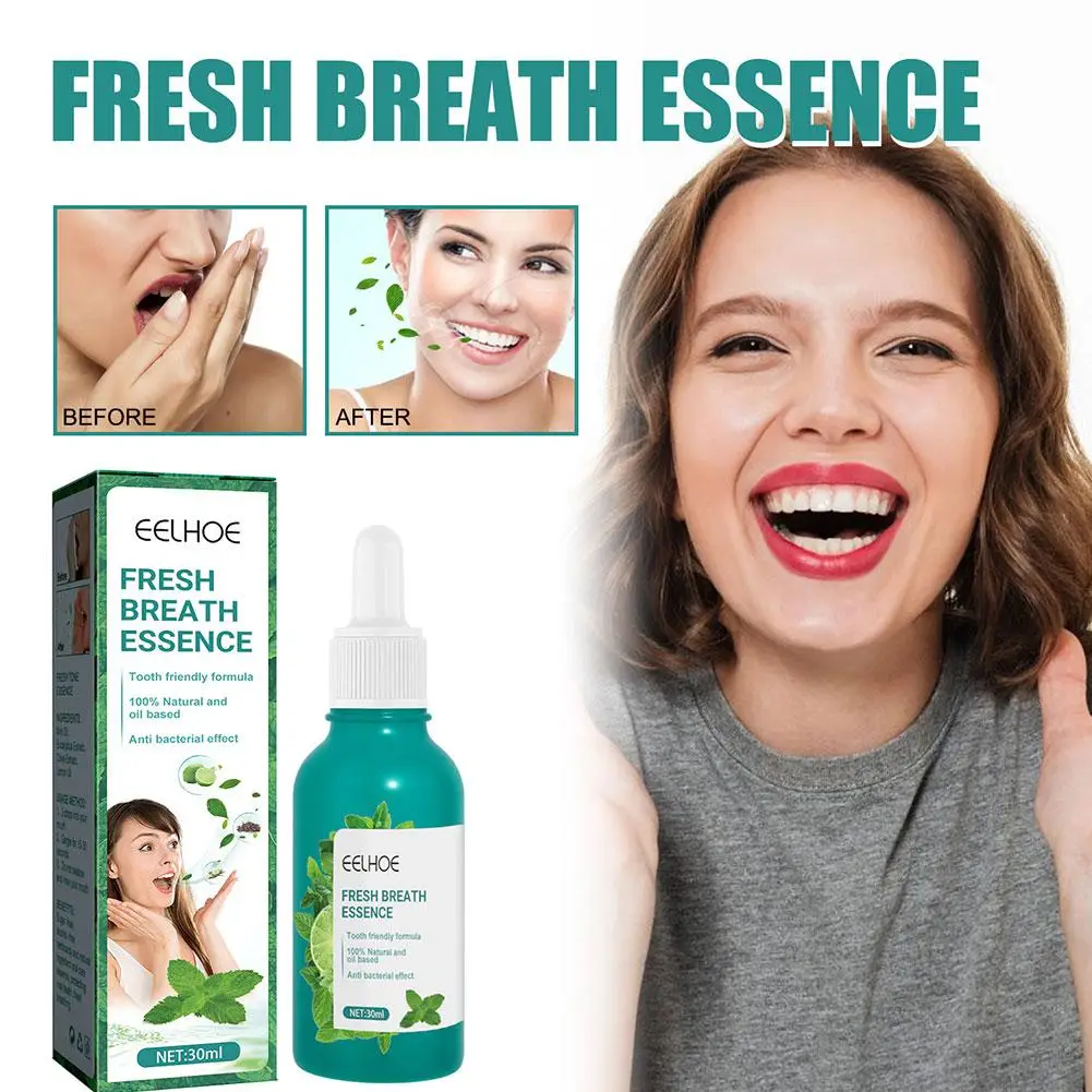 30ml menta fresca tirando olio collutorio senza alcool orale fresco sbiancante assistenza sanitaria denti respiro bocca E6O4