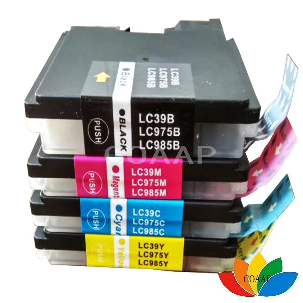 

4pcs for Compatible brother LC39 LC985 LC975 Ink cartridge for MFC-J410/415W/J220/J265W DCP-J125/J315W/J515W printer cartridge