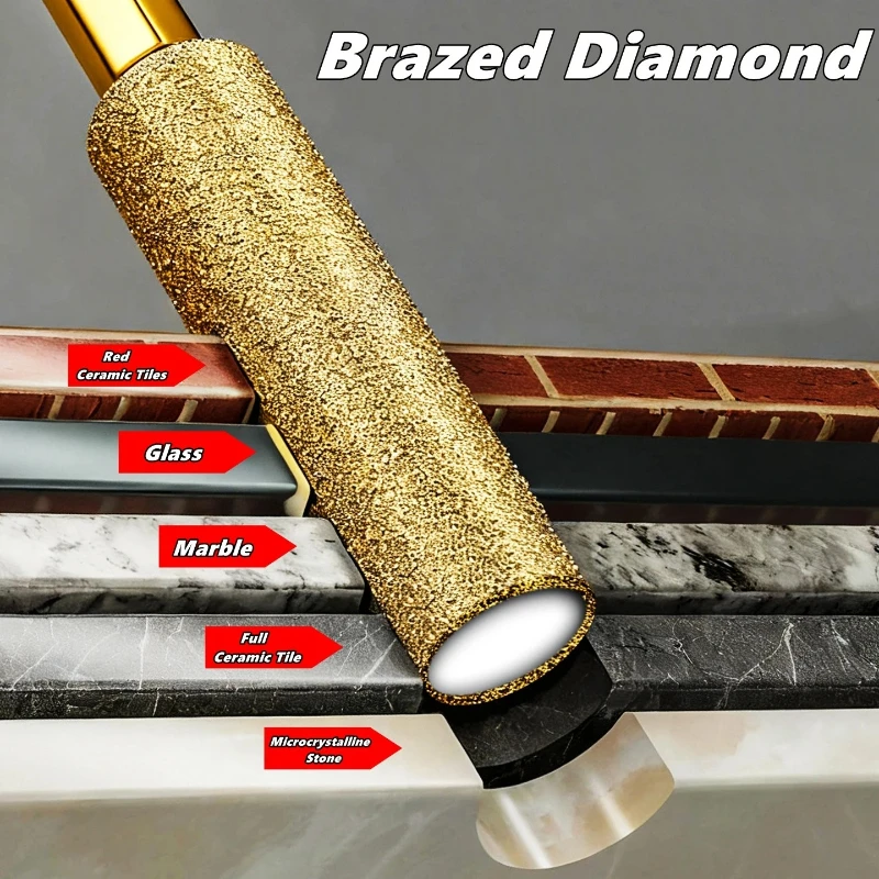 Hex Shank Diamond Drill Bit Dry Drill for Tile Glass Marble Granite Porcelain Vacuum Brazed Hole Saw-No Water Chip Free view 2