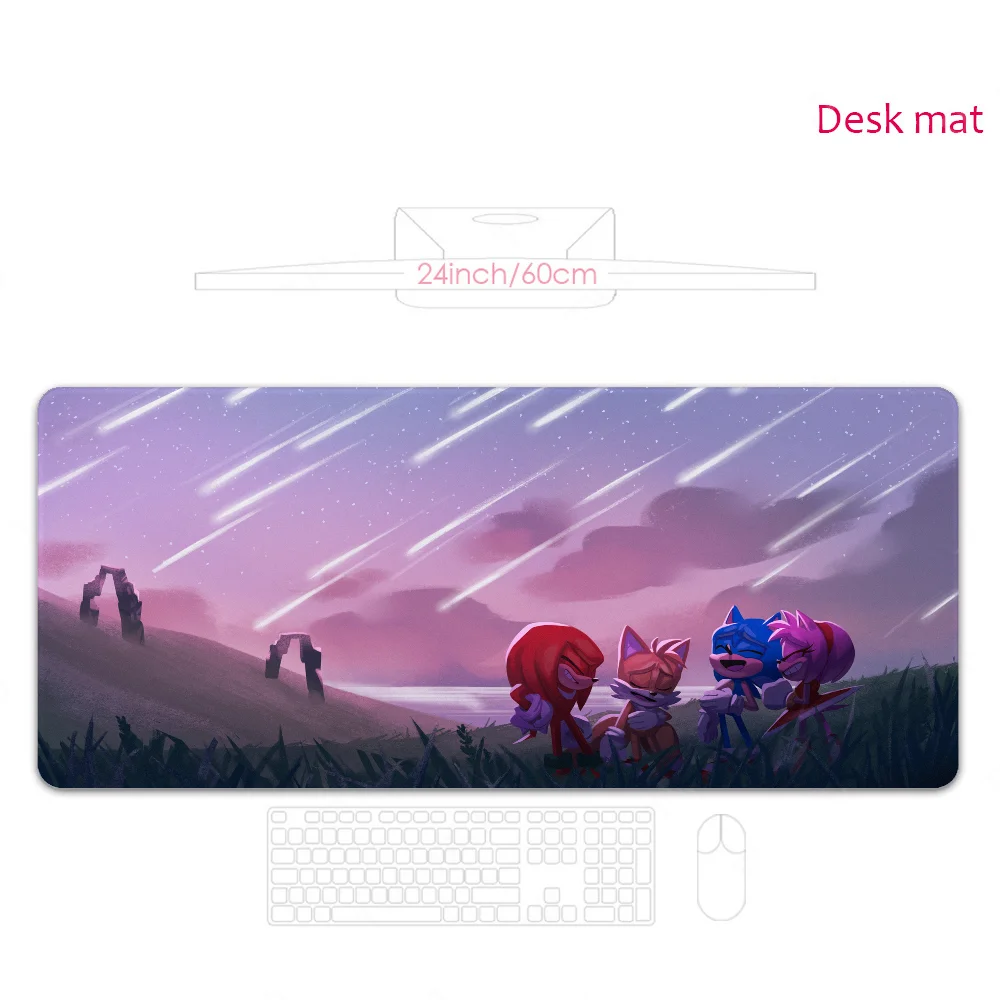 S-Sonic The H-Hedgehog Mousepad Mouse Mat Desk Mat Large Gaming Accessories Prime Gaming XXL Keyboard Pad