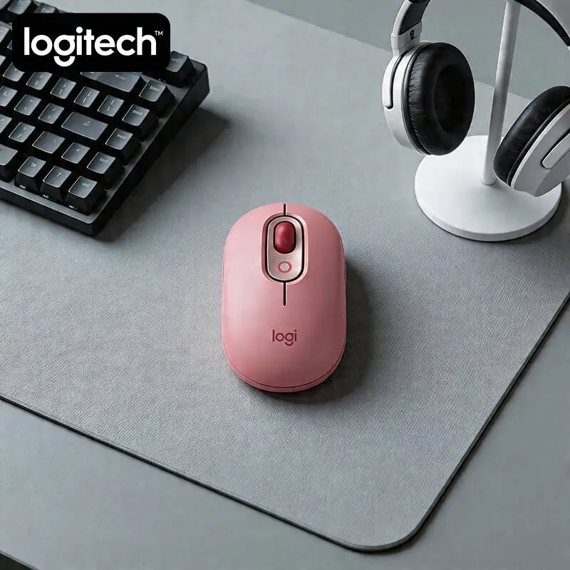 Logitech M350 POP Wireless Mouse Dual-Mode Bluetooth 2.4GHz Silent Scroll 18-Month Battery for Forest Trip and Nature Work Spot