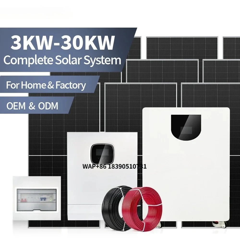 

Jiwana Hybrid Solar Energy Storage System Photovoltaic 3kW 10kW 30kW Solar Power System Full House Setup Package