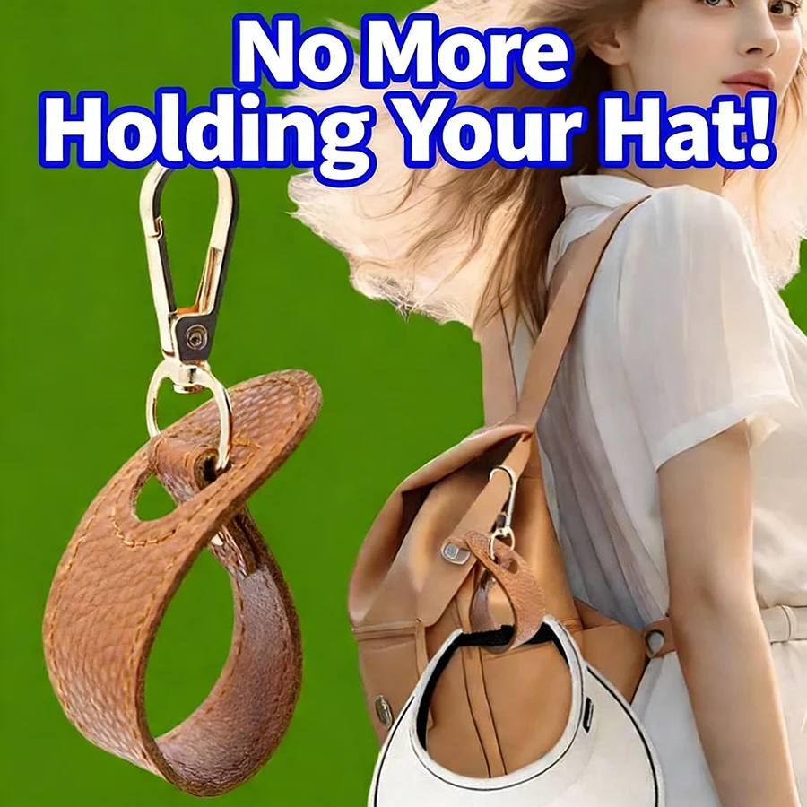 New Leather Protable Hat Buckle Unisex Multi-functional Backpack Hook Essential for Travel Hands-free Hat Storage Gadget Trinket