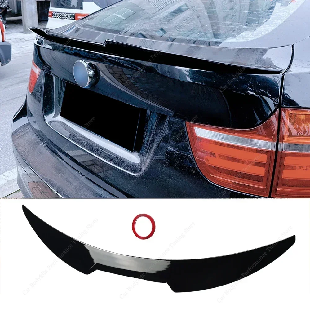 

For Bmw X6 E71 V Style Rear Spoiler Caps X6 30d 35i 40i 40i M50i M50d X6M Rear Trunk Tail Wing Lid 2009-2014 Bodykits Tuning