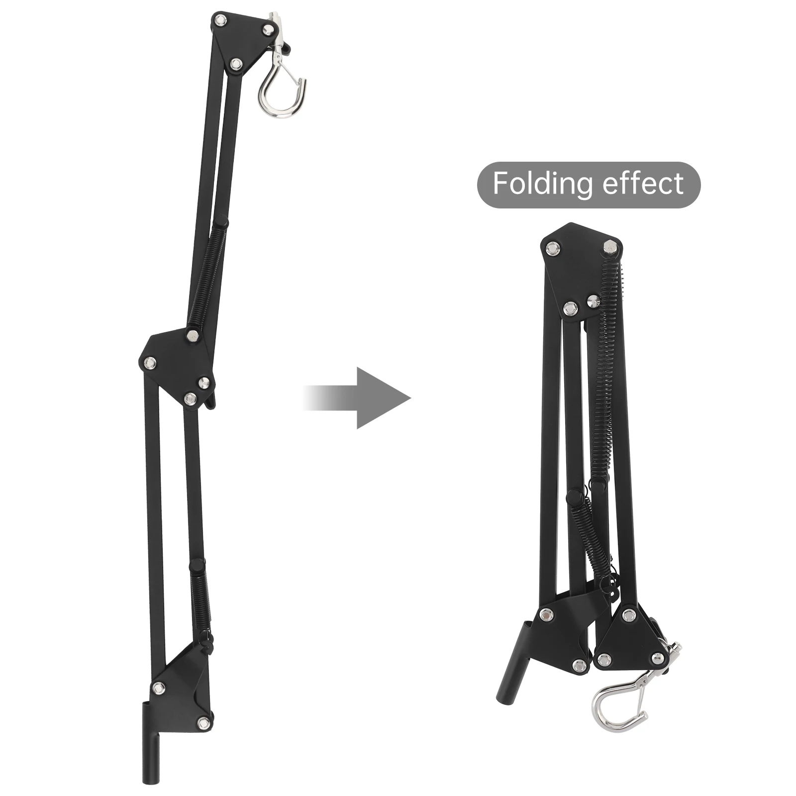 Hook Head Universal Flexible Arm Metal Holder Overhead Tripod Mount for Pendent Lamp / Reptile Heated Lamp