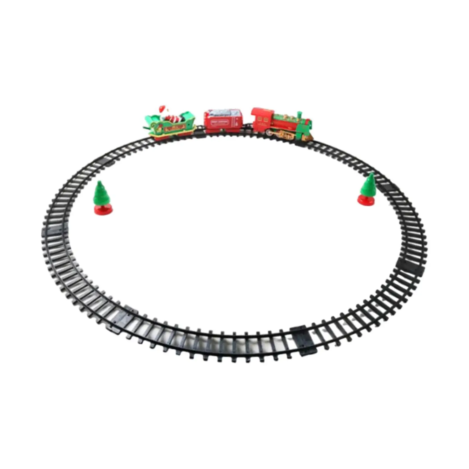 Christmas Train Set Xmas Tree Decoration Xmas Electric Train with Rails for Gifts Festival Party Favor Interaction New Year