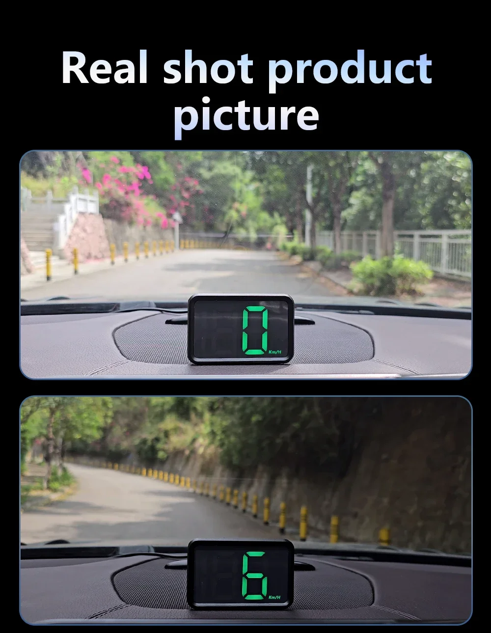 X1 GPS-Auto-Head-Up-Display für HUD, Kilometerstandsanzeige in KMH, weißes/grünes Licht, Geschwindigkeitsmesser für alle Fahrzeuge, Auto-Elektronikzubehör. – Detail 9